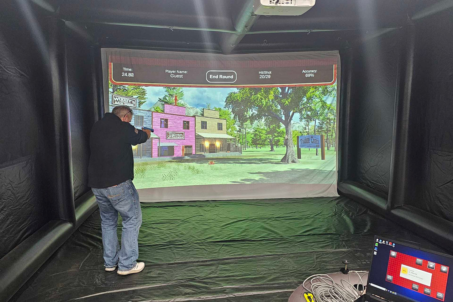 Inflatable Shooting Simulator Enclosure