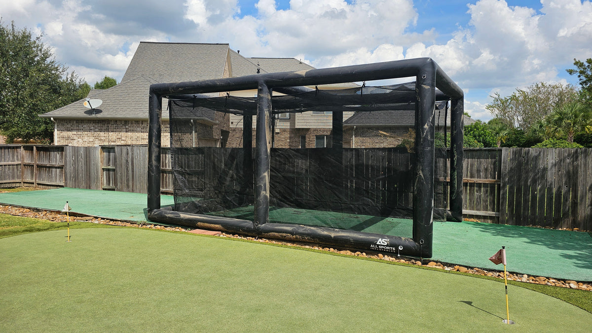 What Happens When You Leave an Inflatable Golf Hitting Cage Outside for More Than Two Years?