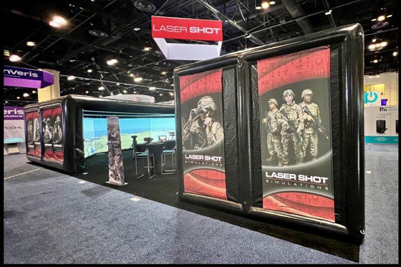Case Study: Laser Shot Switches to All Sports Inflatables for Firearms Training Simulator Enclosures at Tradeshows