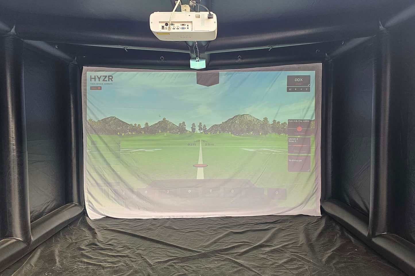 Inflatable Disc Golf Simulator Enclosure